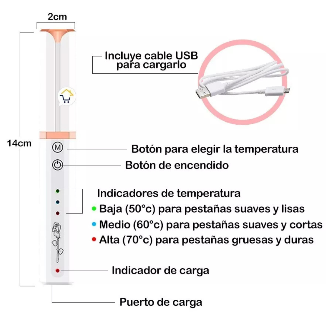 Rizador de Pestañas Eléctrico Premium